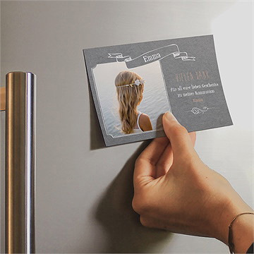 Dankeskarte Kommunion kommunionssymbole - Vue 2