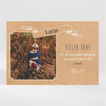 Dankeskarte Kommunion kraftpapierillustration-magnet