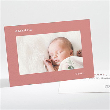 Dankeskarte Geburt Schick Umrahmt