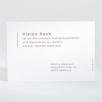 Dankeskarte Geburt Schick Umrahmt - Vue 2