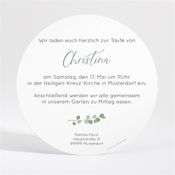 Einladung Taufe graziös - Vue 2