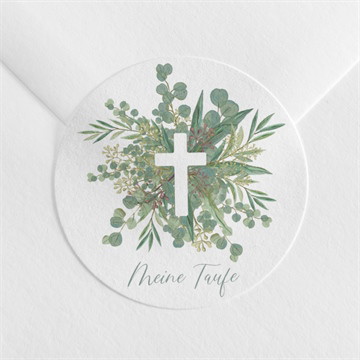 Aufkleber Taufe graziös - saatpapier