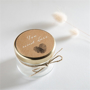 Aufkleber Hochzeit abdruck des herzens - Vue 2