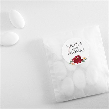 Aufkleber Hochzeit mohnblumen - Vue 4