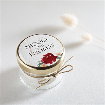 Aufkleber Hochzeit mohnblumen - Vue 2