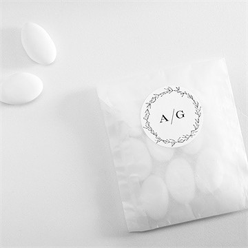 Aufkleber Hochzeit schick mit schleife - Vue 4