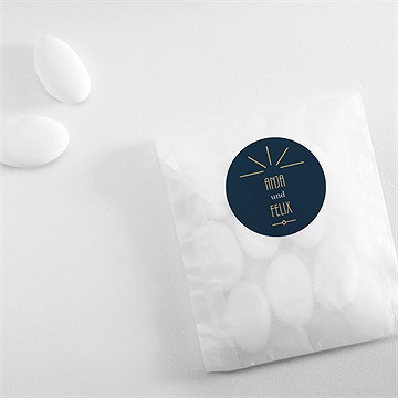 Aufkleber Hochzeit art déco - Vue 4