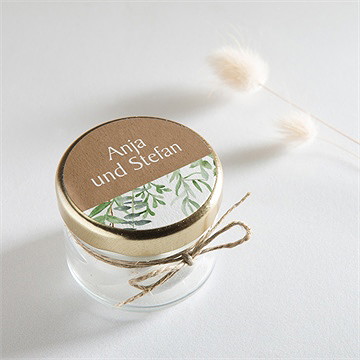 Aufkleber Hochzeit zierliches laub - Vue 2