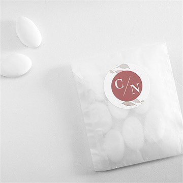 Aufkleber Hochzeit eleganz in rosa - Vue 4