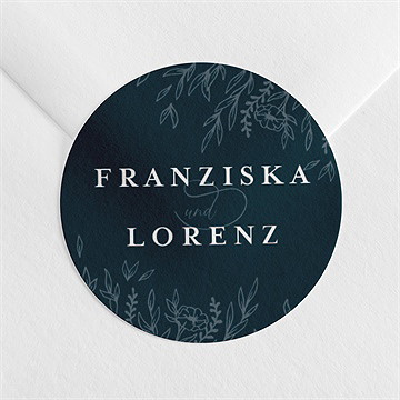 Aufkleber Hochzeit königsblau