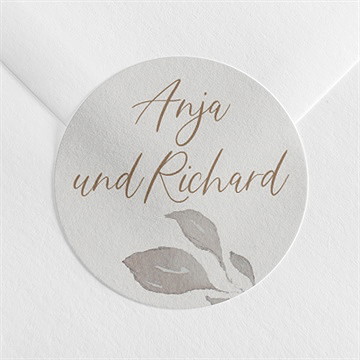 Aufkleber Hochzeit elegante skizze