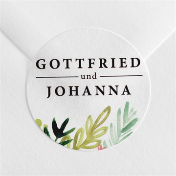 Aufkleber Hochzeit Blühende wiese