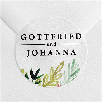 Aufkleber Hochzeit blühende wiese