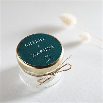 Aufkleber Hochzeit blue love - Vue 2