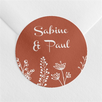 Aufkleber Hochzeit Herbstblüten