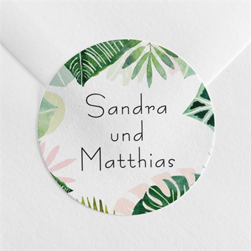 Aufkleber Hochzeit Dschungel