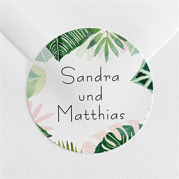 Aufkleber Hochzeit dschungel