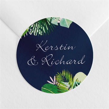 Aufkleber Hochzeit Tropische wärme