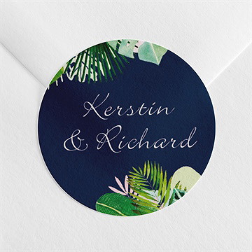 Aufkleber Hochzeit tropische wärme