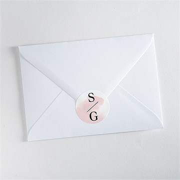 Aufkleber Hochzeit schwarz und pastell - Vue 3