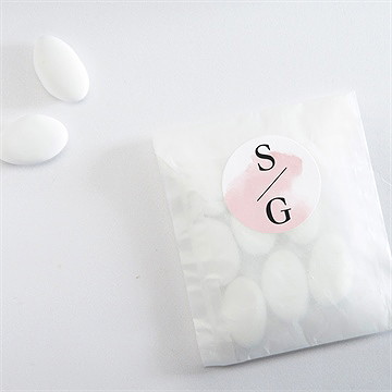 Aufkleber Hochzeit schwarz und pastell - Vue 4