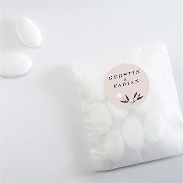 Aufkleber Hochzeit in pink und weiß - Vue 4