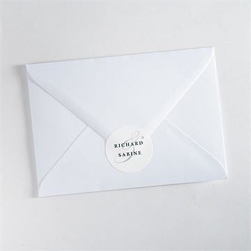 Aufkleber Hochzeit schlicht & elegant - Vue 3