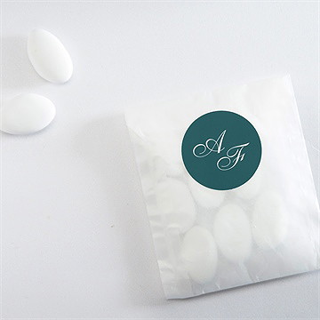 Aufkleber Hochzeit Klassisches Monogramm - Vue 4