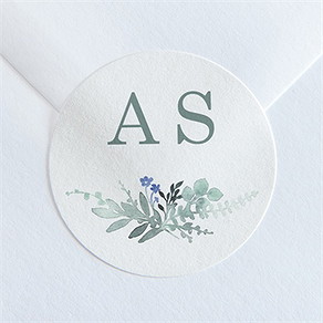 Aufkleber Hochzeit initialen