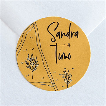 Aufkleber Hochzeit bohemian chic