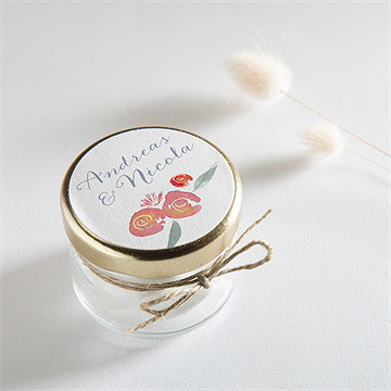 Aufkleber Hochzeit blumenrahmen - Vue 2