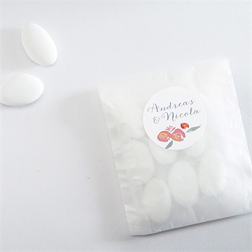 Aufkleber Hochzeit blumenrahmen - vue 4