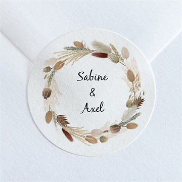 Aufkleber Hochzeit herbstkranz