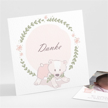 Dankeskarte Geburt bärchen