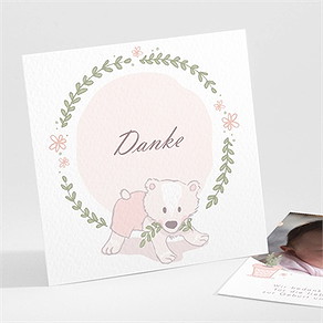Dankeskarte Geburt bärchen