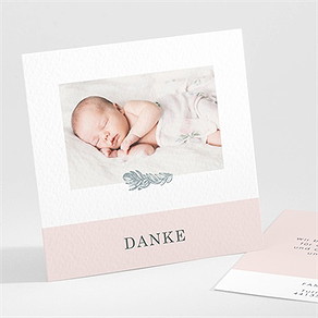 Dankeskarte Geburt retro