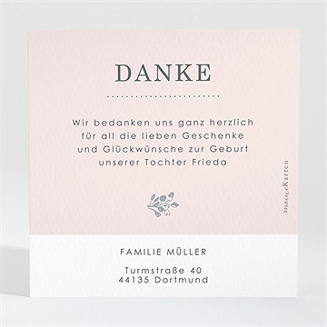 Dankeskarte Geburt Retro - Vue 2