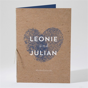 Kirchenheft Hochzeit einzigartige fingerabdrücke