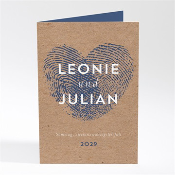 Menükarte Hochzeit einzigartige fingerabdrücke