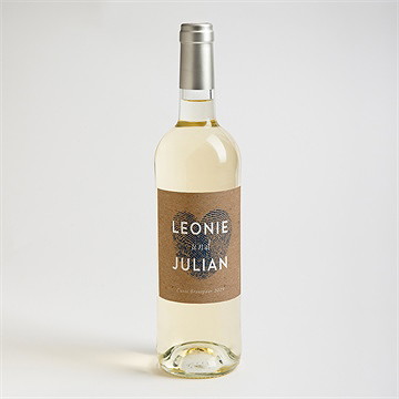 Flaschenetikett Hochzeit einzigartige fingerabdrücke - Vue 2