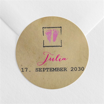 Sticker Geburt Telegramm mädchen