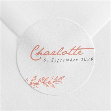 Sticker Geburt verkupferte blätter