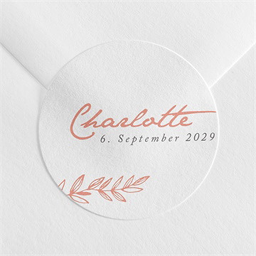 Sticker Geburt verkupferte blätter