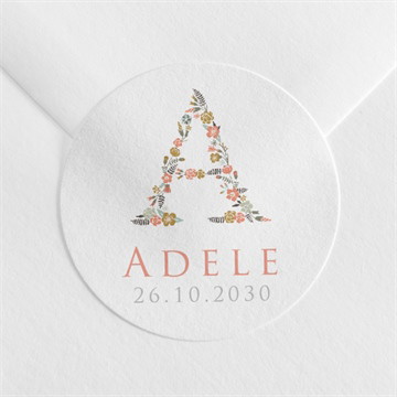 Sticker Geburt schöne initiale