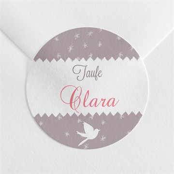 Aufkleber Taufe vogelgesang mädchen- schachtel