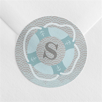 Aufkleber Taufe matrose in blau