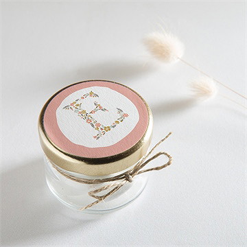 Aufkleber Taufe blumenalphabet mädchen - Vue 2