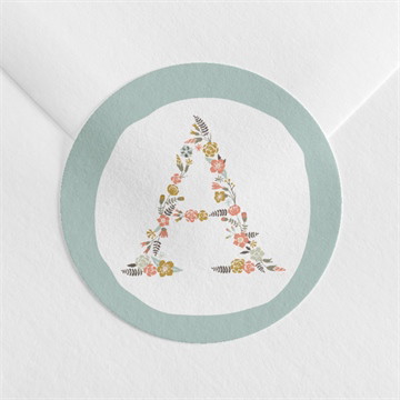 Aufkleber Taufe blumenalphabet junge 2