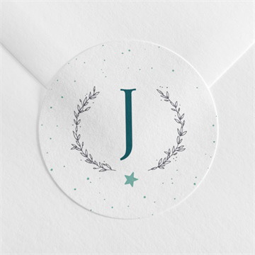 Aufkleber Taufe blätterranke