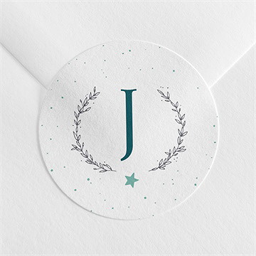 Aufkleber Taufe blätterranke